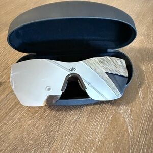 ALO Yoga Silver Sunglasses with Reflective Lens